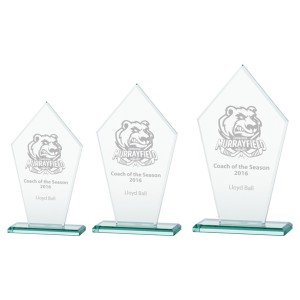 VICTORY JADE GLASS AWARD - 235MM - AVAILABLE IN 3 SIZES